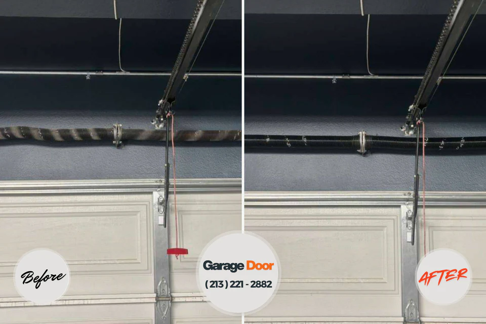 Before and after: Garage Door Service Port LaBelle, FL
